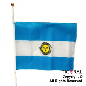 BANDERA TELA ARGENTINA 14X19CM (PACK X  12 unid)